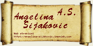 Angelina Šijaković vizit kartica